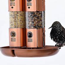 Copper Finish Triple Tube Bird Feeder